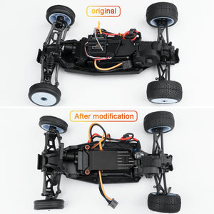 Powerhobby Losi Micro-B Aluminum Receiver Mounting Plate Black