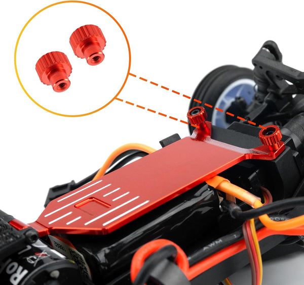 Powerhobby Losi Micro-B Aluminum Receiver Mounting Plate Red