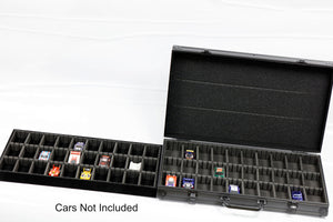 HO Slot Car Aluminum Carrying Case For AFX Auto World Tyco Aurora Fits 60 cars