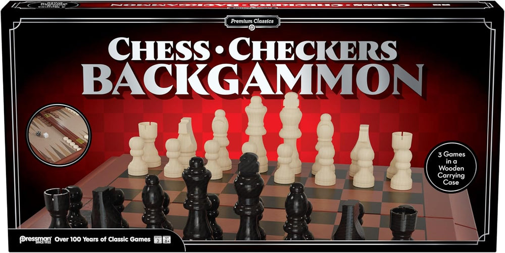 Little Shop of Magic Pressman Premium Classics: Chess, Checkers, Backgammon — Board Game