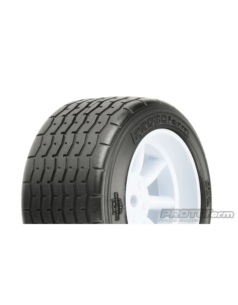 PowerHobby Pro-Line VTA Rear Tires (31mm) Mounted White Wheels (2)