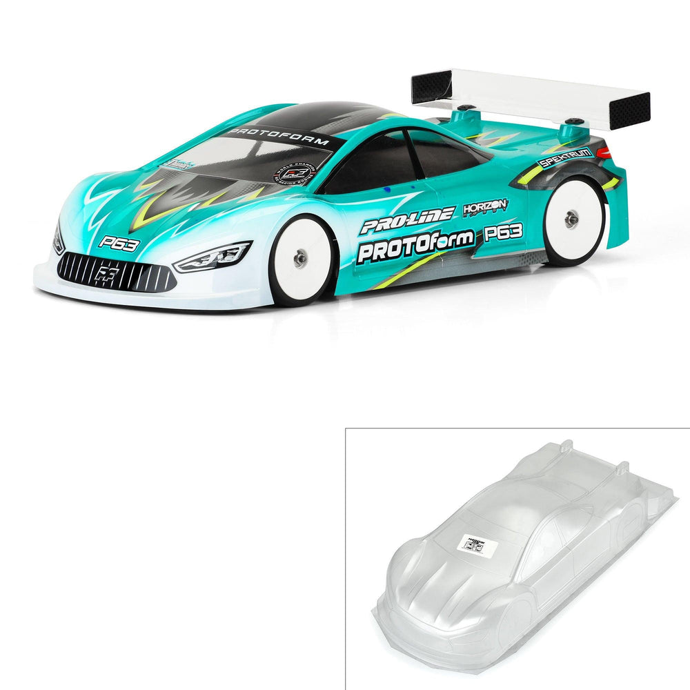 PowerHobby Protoform 1/10 P63 Light Weight (0.65mm) Clear Body for 190mm TC