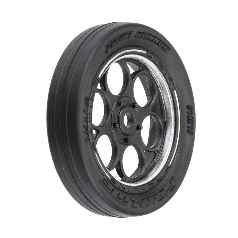 PowerHobby Pro-line 1/16 Front Runner Front Tires MTD 8mm Black/Silver (2) : Mini Drag