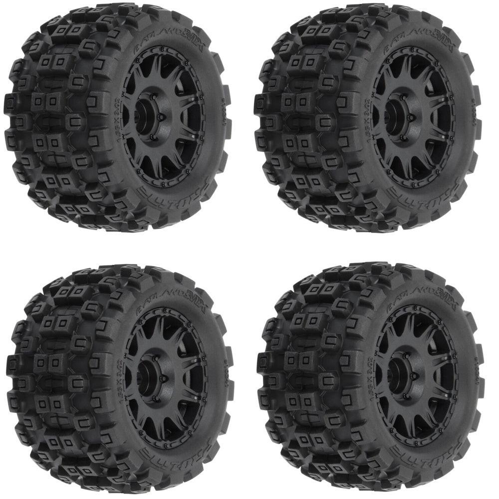 PowerHobby Pro-Line 1/18 Badlands MX 1.85" Mounted Tires (4) Arrma Granite / Typhon Grom