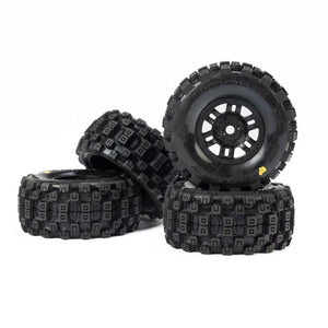 Pro-Line Arrma MOJAVE GROM 1/16 Badlands MX Mounted Tires / Wheels (4) 12mm