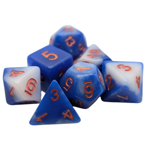 Sea and Sky- 7 Piece DnD Dice Set | Acrylic RPG Gaming Dice