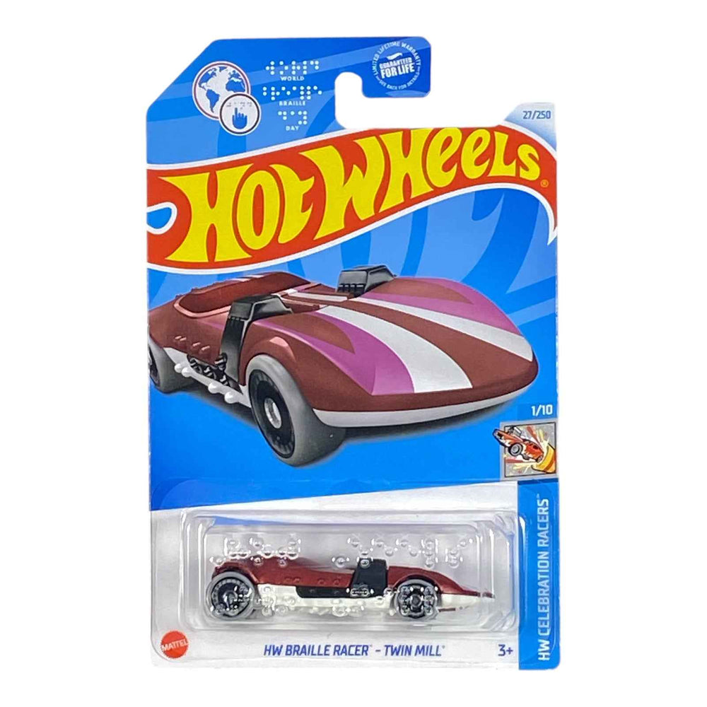 Collectors World Toys Hot Wheels Braille Racer - Twin Mill | Celebration Racers Series 1/10