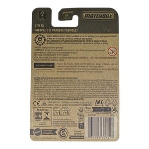 Matchbox Porsche 911 Carrera Cabriolet -2025 Matchbox Series 27/125