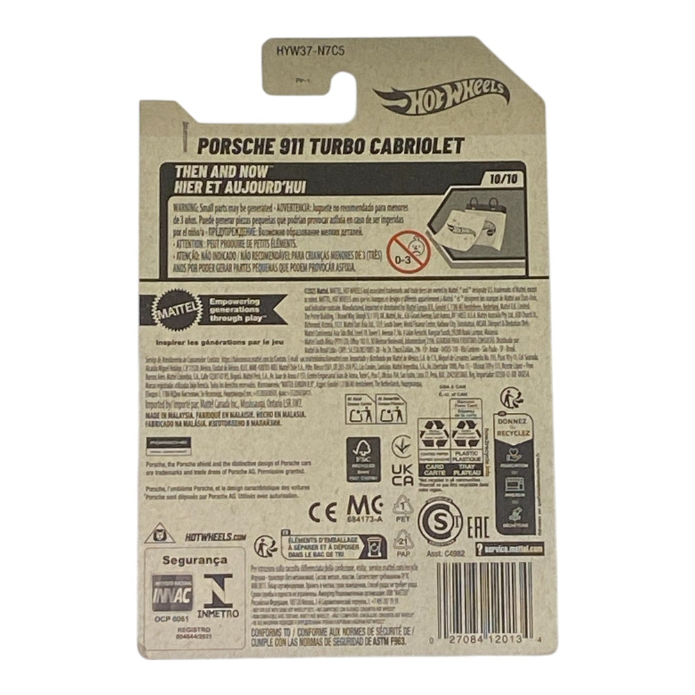 Hot Wheels Porsche 911 Turbo Cabriolet - Then and Now Series 10/10