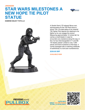 STAR WARS MILESTONES A NEW HOPE TIE PILOT STATUE