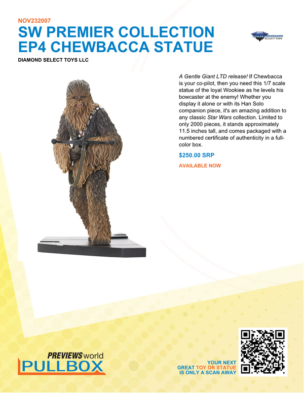 STAR WARS PREMIER COLLECTION EP4 CHEWBACCA STATUE