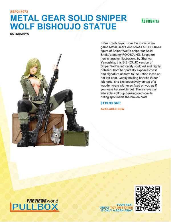 Metal Gear Solid Sniper Wolf Bishoujo 1:7 Scale Statue - 2nd ReRun (Backorder Available)