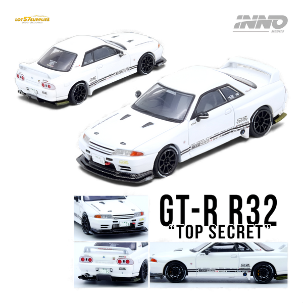 (Pre-Order) INNO64 Top Secret VR32 GT-R White 1:64