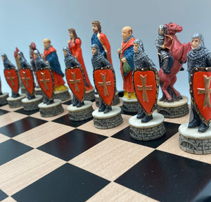 Little Shop of Magic Chess Set -Robin Hood Resin Chessmen on Black/Maple Chest — Board Game