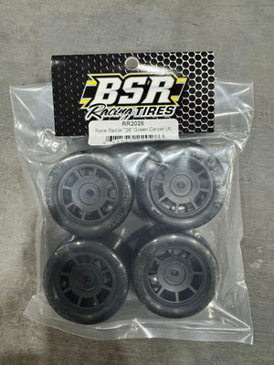BSR RR2028 Race Radial "28" Green Carpet Tires (4) Losi Nascar