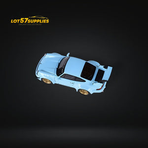 Fast Speed Porsche 964 RWB Widebody KASHIWA X Version Rear Wing in Tiffany Blue 1:64