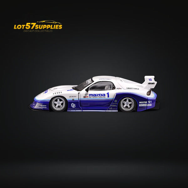 Inno64 Mazda RX-7 LBWK FD3S Blue-White HTKS 24' 1:64