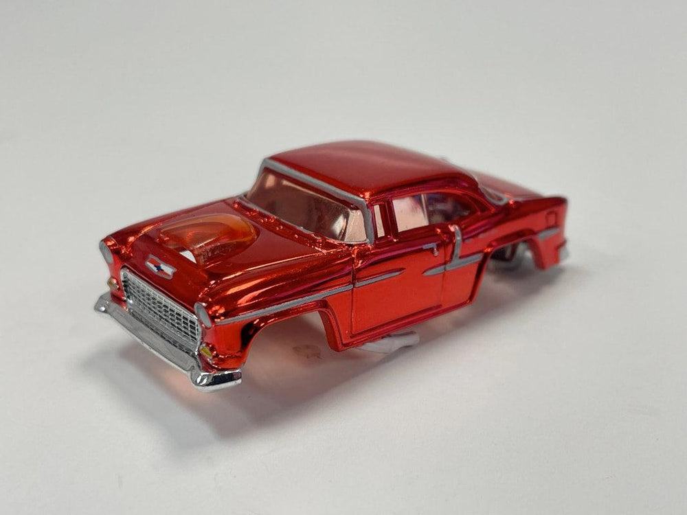 PowerHobby Auto World 1955 Chevy Gasser AFX Xtraction Red Chrome HO Slot Car Body