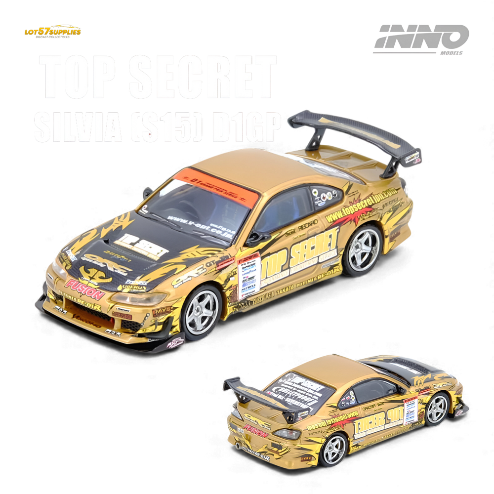 (Pre-Order) INNO64 Top Secret Silvia S15 D1GP 2004 Gold 1:64
