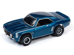 Auto World 1969 Chevy Camaro SS 396 Blue R27 HO Slot Car SC343 fits AFX