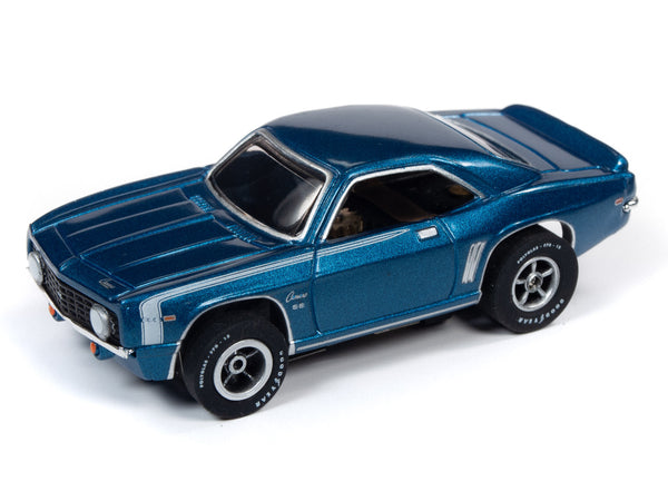 Auto World 1969 Chevy Camaro SS 396 Blue R27 HO Slot Car SC343 fits AFX