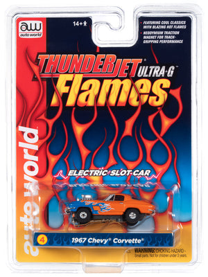Auto World 1967 Chevrolet Corvette Thunderjet Flames HO Slot Car SC353 fits AFX