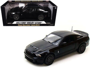 2013 Ford Shelby Mustang Cobra GT500 SVT Black with Black Stripes 1/18 Diecast Car Model by Shelby Collectibles