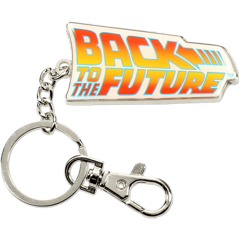 Back to the Future™ Back to the Future Movie Logo Metal Key Ring — Keychain