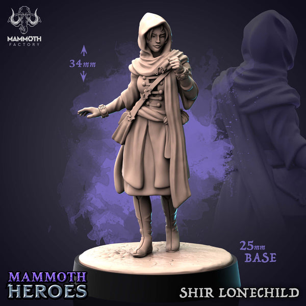 Shir Lonechild, Dream Teller – Human Cleric Female Miniature
