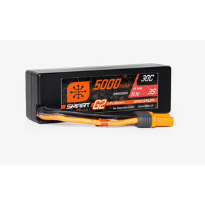 PowerHobby Spektrum 11.1V 5000mAh 3S 30C Smart G2 Hardcase LiPo Battery: IC5