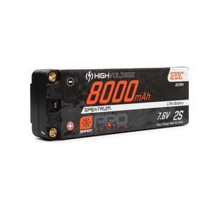 PowerHobby Spektrum 7.6V 8000mAh 2S 120C Smart Pro Race Hardcase LiHV Battery Tubes 5mm