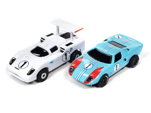 Auto World 24h Le Mans HO Slot Race Set AFX SRS333 FORD GT40 CHAPARRAL 2F