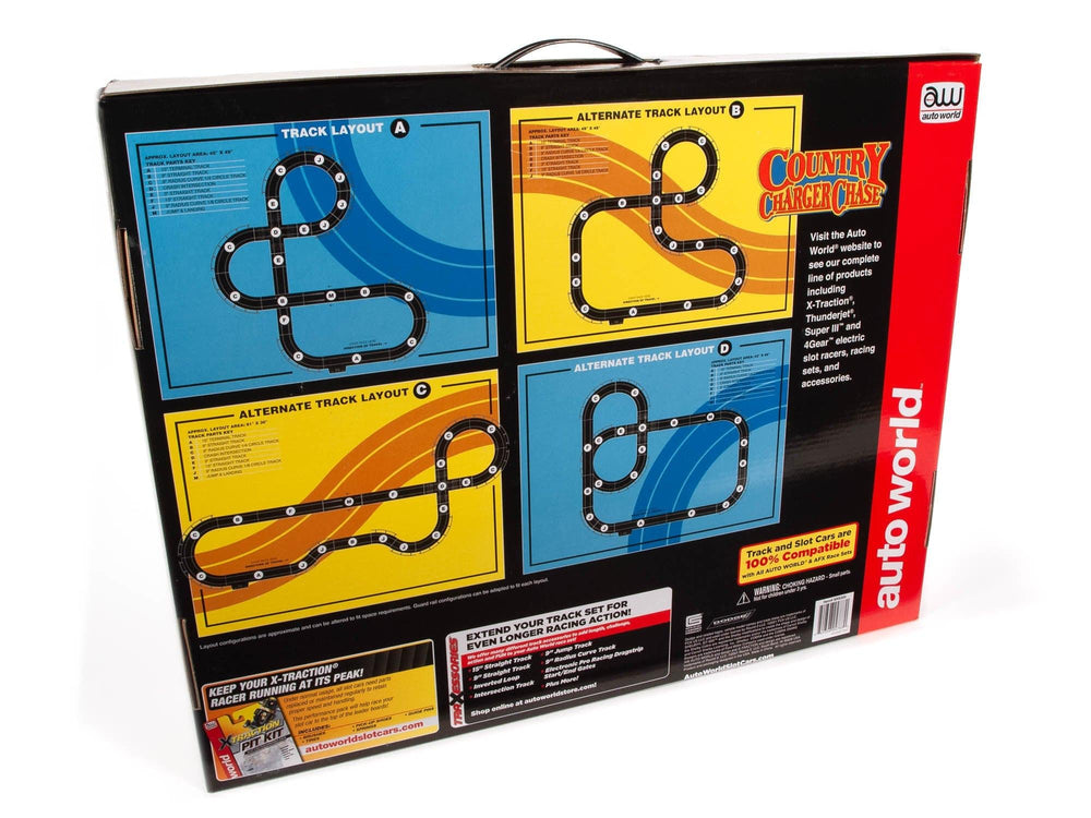 PowerHobby Auto World Country Charger Chase HO Slot Race Set SRS335 SHELBY GT500 — HO Slot Car
