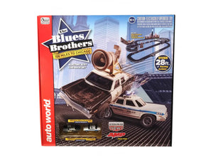PowerHobby Auto World Blues Brothers Bluesmobile Chicago Police AFX HO Slot Car Set SRS359