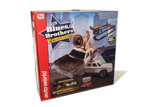 PowerHobby Auto World Blues Brothers Bluesmobile Chicago Police AFX HO Slot Car Set SRS359