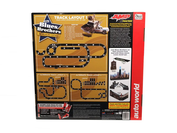 PowerHobby Auto World Blues Brothers Bluesmobile Chicago Police AFX HO Slot Car Set SRS359