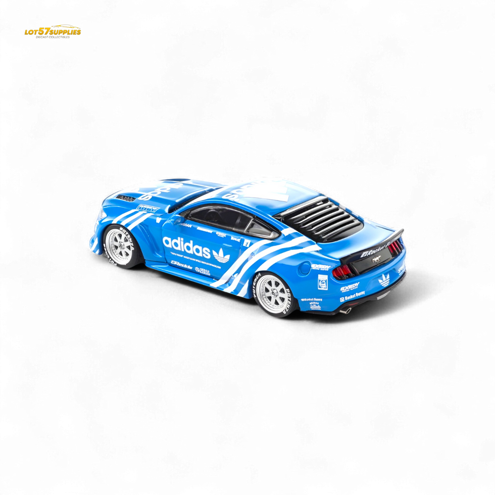 Liberty64 Ford Mustang GT Widebody Modified - A d i d a s Clover 1:64