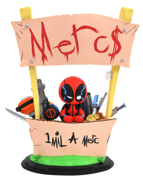 MARVEL ANIMATED STYLE DEADPOOL MERC FOR HIRE STATUE (O/A) (C