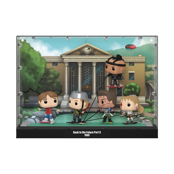 Funko POP! Moment Deluxe: Back to the Future Part II Hoverboard Chase with Marty McFly, Griff Tannen, Data, Whitey & Spike