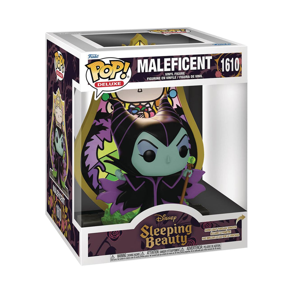 POP DELUXE VILLAINS MALEFICENT STAINED GLASS FIG (C: 1-1-2)