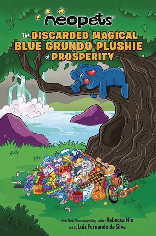 NEOPETS DISCARDED MAGICAL BLUE GRUNDO PLUSHIE PROSPERITY GN