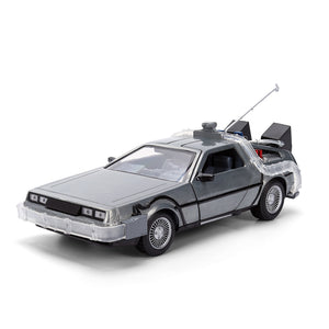 Back to the Future die-cast 1:24 scale 40th Anniversary "Hollywood Rides" light-up DeLorean Time Machine