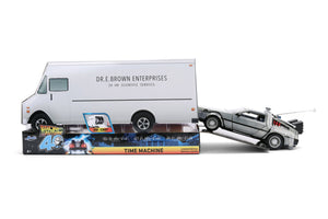 Back to the Future die-cast 1:24 scale 40th Anniversary "Hollywood Rides" light-up DeLorean Time Machine