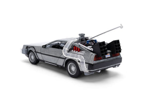 Back to the Future die-cast 1:24 scale 40th Anniversary "Hollywood Rides" light-up DeLorean Time Machine