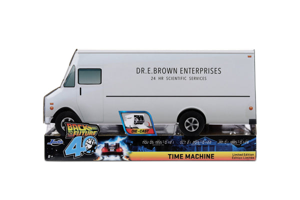 Back to the Future die-cast 1:32 scale 40th Anniversary "Hollywood Rides" DeLorean Time Machine (Frost Finished)