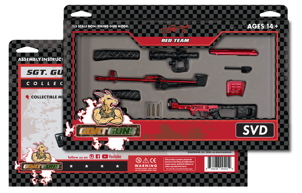 GoatGuns 1/3 Scale Die Cast Red Team SVD Special Edition Model — Diecast Model Guns