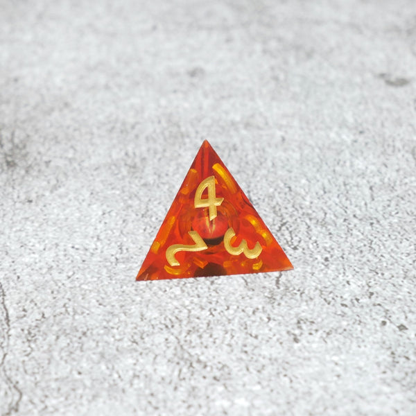 Sauron's Eye |  7 Piece Moving Eye DnD Dice Set | Acrylic RPG Gaming Dice - Echo Six Hobbies
