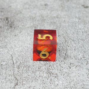 Sauron's Eye |  7 Piece Moving Eye DnD Dice Set | Acrylic RPG Gaming Dice - Echo Six Hobbies