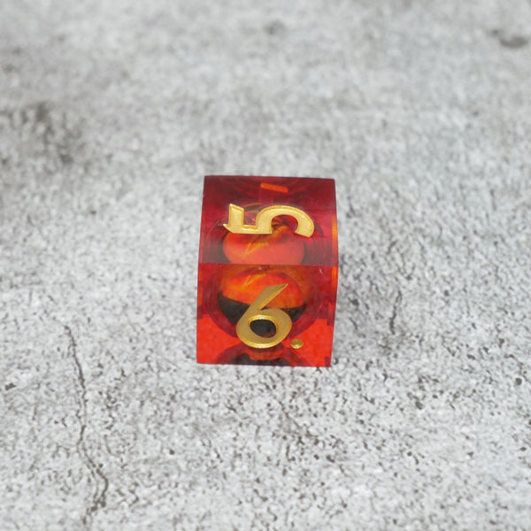 Sauron's Eye |  7 Piece Moving Eye DnD Dice Set | Acrylic RPG Gaming Dice - Echo Six Hobbies