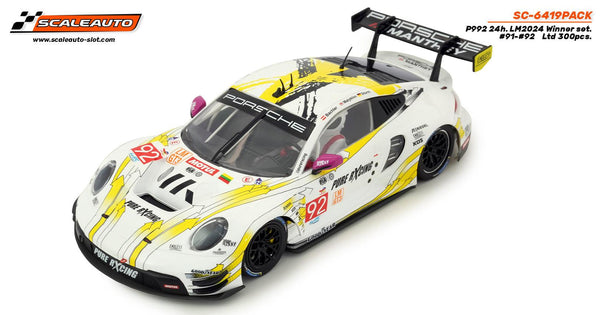 PowerHobby Scaleauto Porsche 911 GT3 R (992) Le Mans 24h 2024 Twin Pack 1/32 Slot Car
